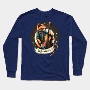 Musician Cat Long Sleeve T-Shirt